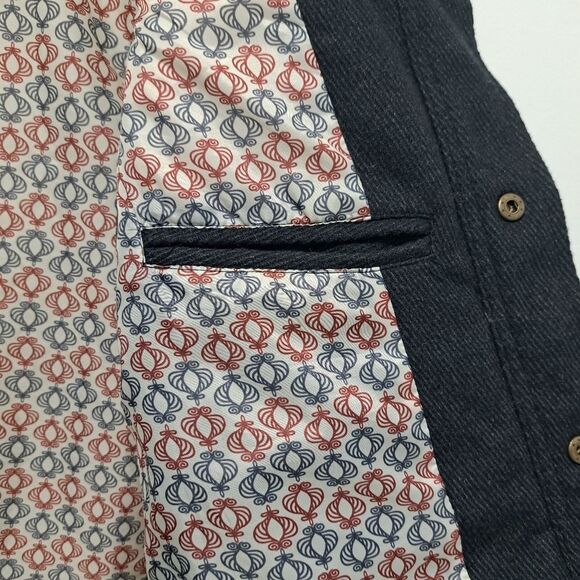 Kane & Unke Quilted Puffer Mens Preppy Wool Vest Snap Button Large  Dark Navy - Picture 10 of 17